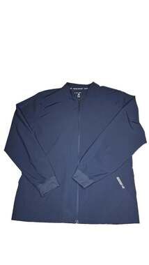 Heal Wear Unisex Full Zip Scrub Jacket Style DDJ-010 Navy Blue Size M